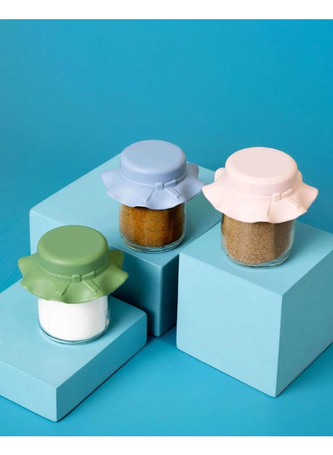 Classic Lid Spice Jars 3Piece Set -Transparent